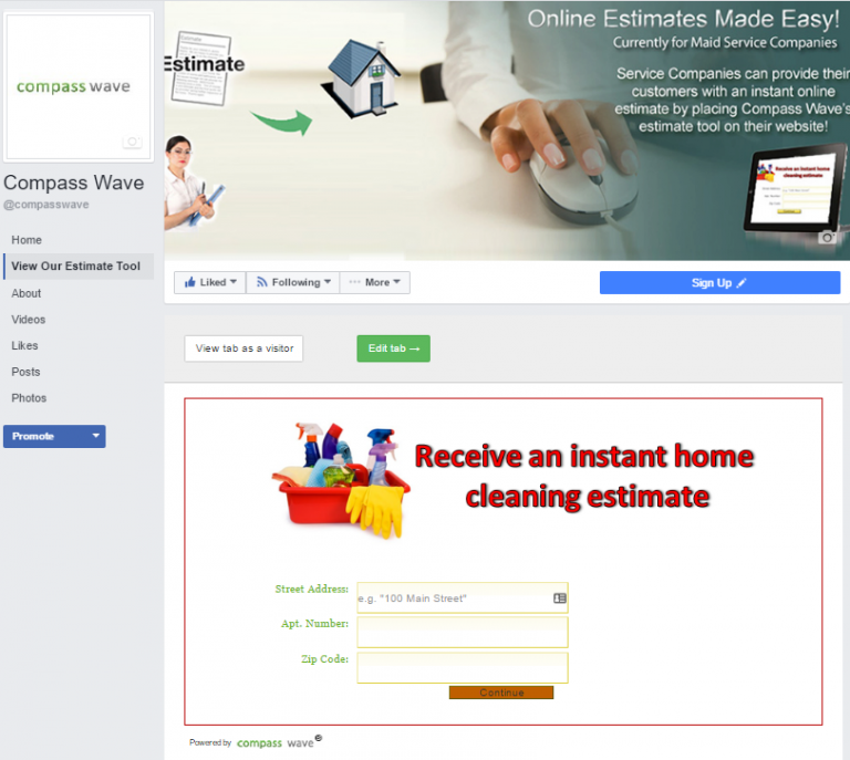 Add our Maid Software to Facebook Compass Wave