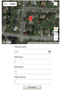 modern address estimating form