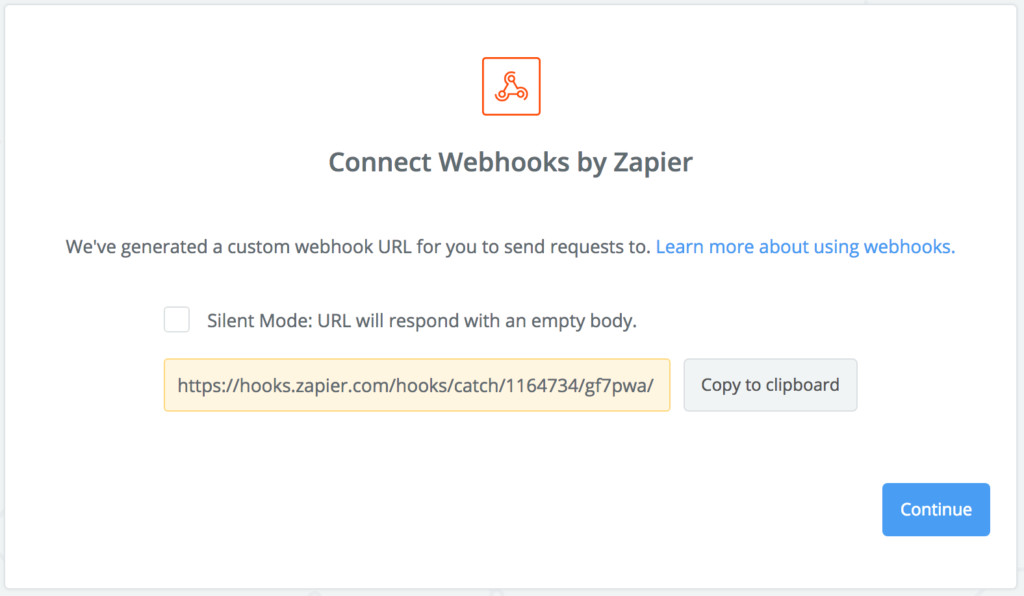 zapier webhook url
